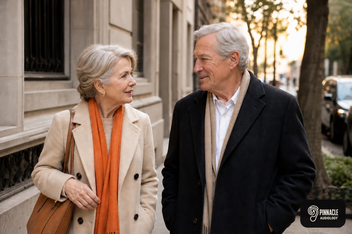 A mature couple enjoying an evening in Manhattan