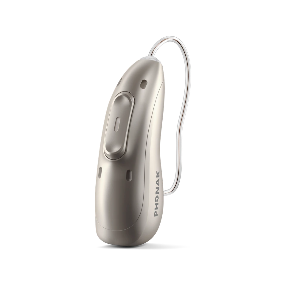 Phonak Audéo EON Sphere (champagne) shown in an official manufacturer image