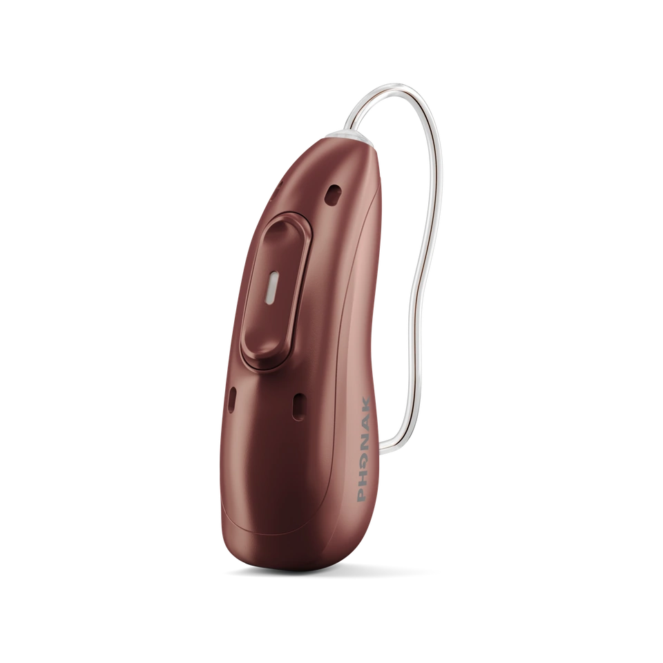 Phonak Audéo EON Sphere (red) shown in an official manufacturer image