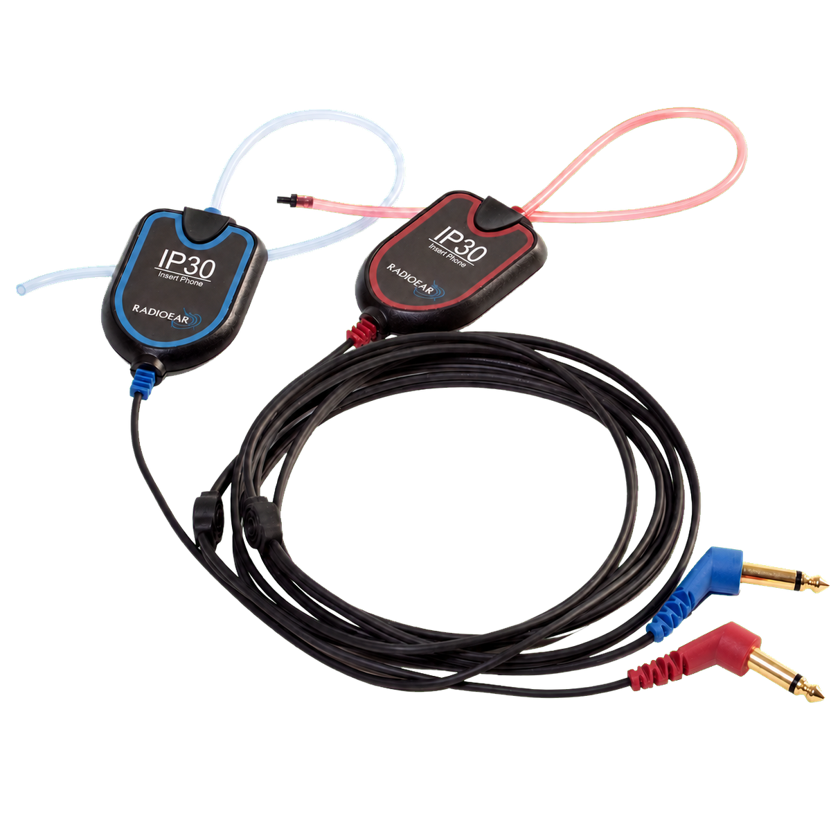 Insert earphones used for individual-ear hearing testing